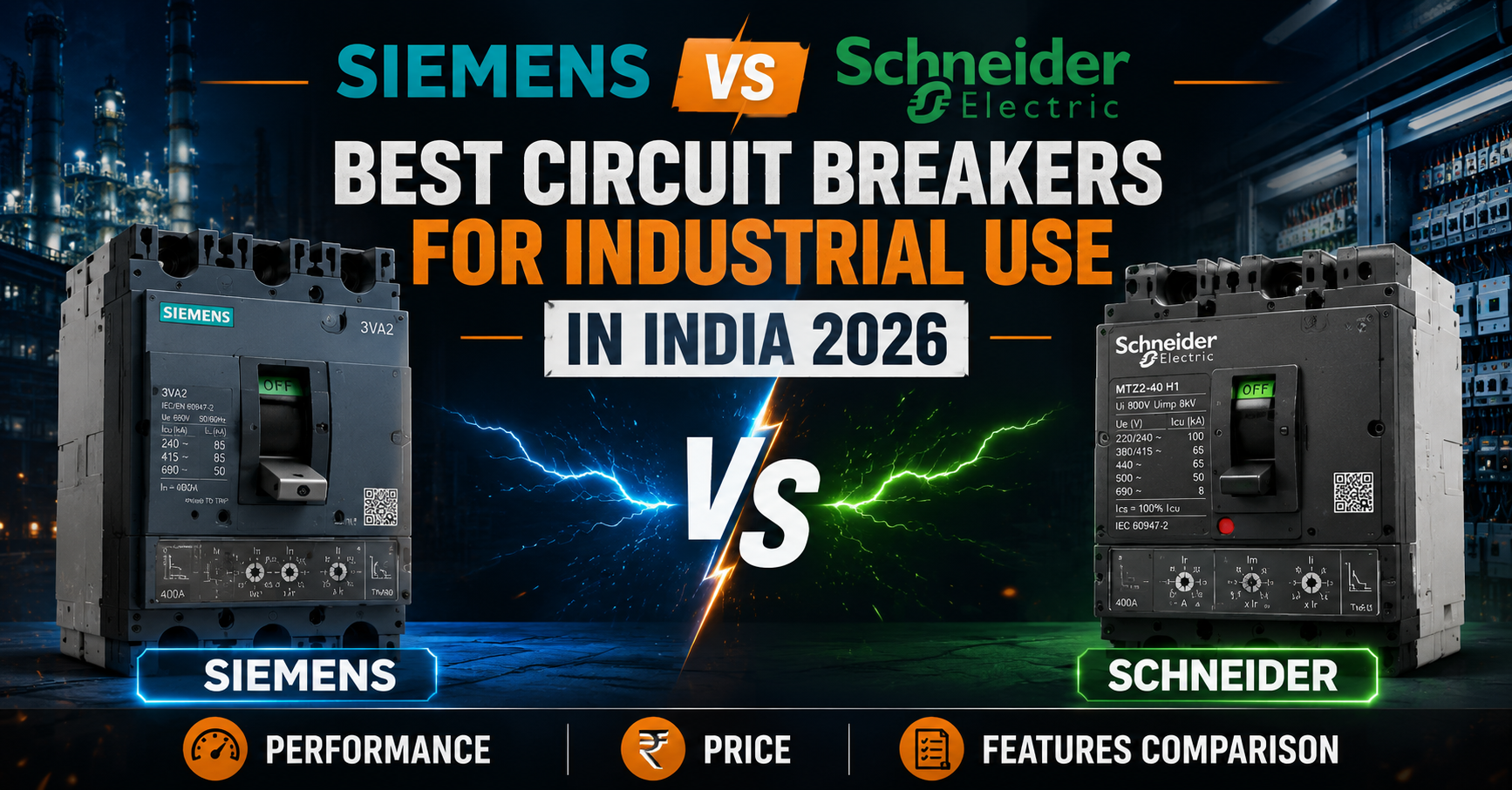 Siemens vs Schneider Circuit Breakers: Which is Better for Industrial Use in India? (2026)