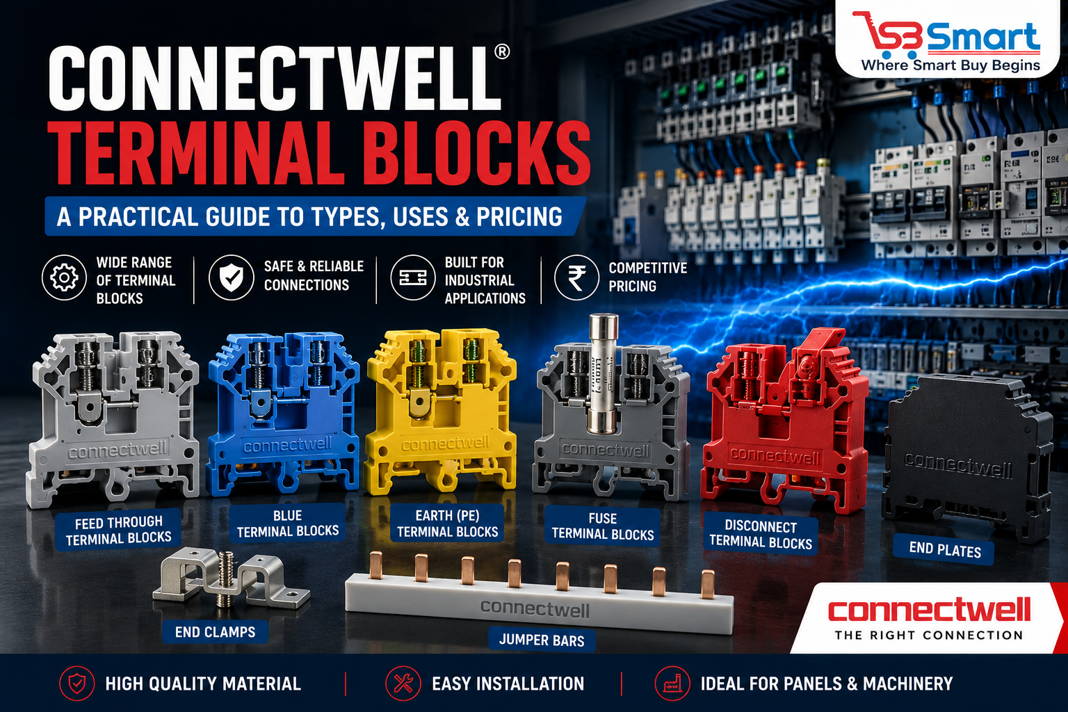 Connectwell Terminal Blocks - Types, Uses & Price Guide | SB Smart