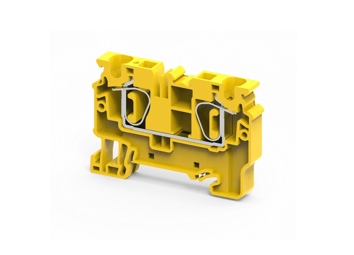 CX10Y 10 mm2 FEED THRU SPRING CLAMP TB YELLOW EA - CX10Y