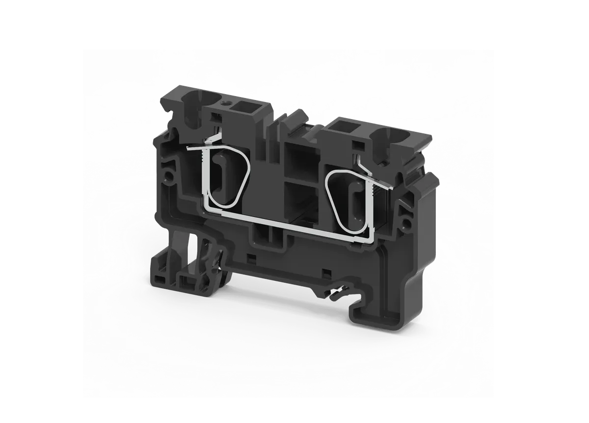 10 mm2 FEED THRU SPRING CLAMP TB BLACK -CX10BK