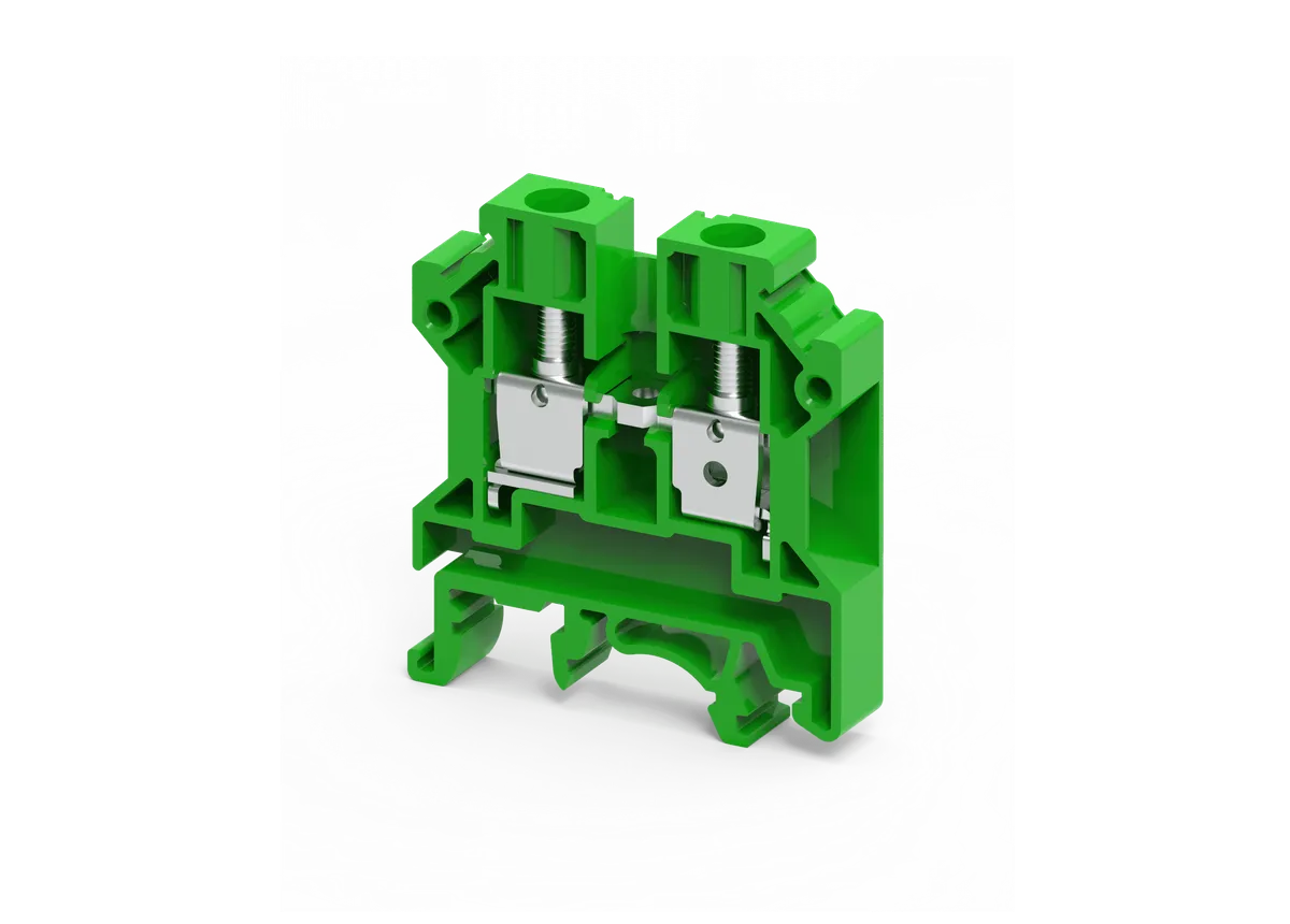 6 mm2 FEED THRU SCREW CLAMP TB GREEN -CTS6UGN