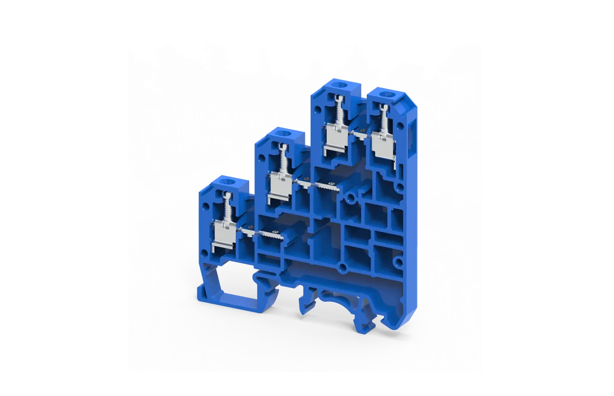 2.5 mm2 3 LEVEL 4 WIRE SCREW CLAMP TB BLUE – CTL2.5UHBU