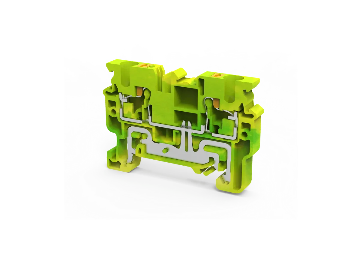 3 Wire Push In Ground Terminal Block, 2.5mm² – CPG2.5/3