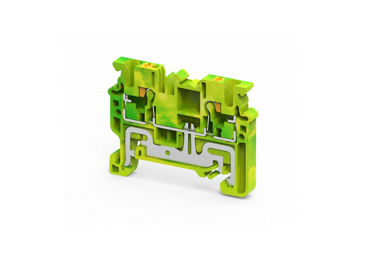 Feed Through Push In Ground Terminal Block, 2.5mm² – CPG2.5