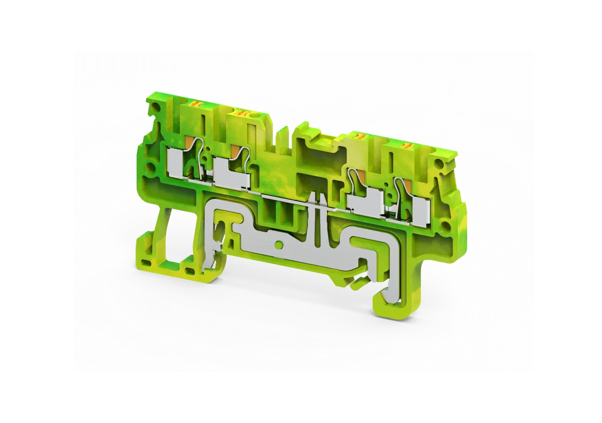 4 Wire Push In Ground Terminal Block, 1.5mm² – CPG1.5/4
