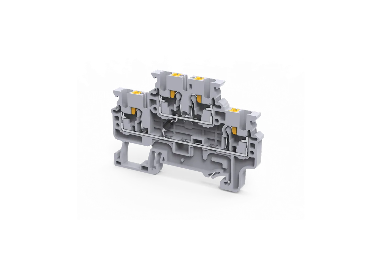 2 Level Push In Spring Clamp Double Diode Terminal Block, 2.5mm² – CPDL2.5(E)DD6