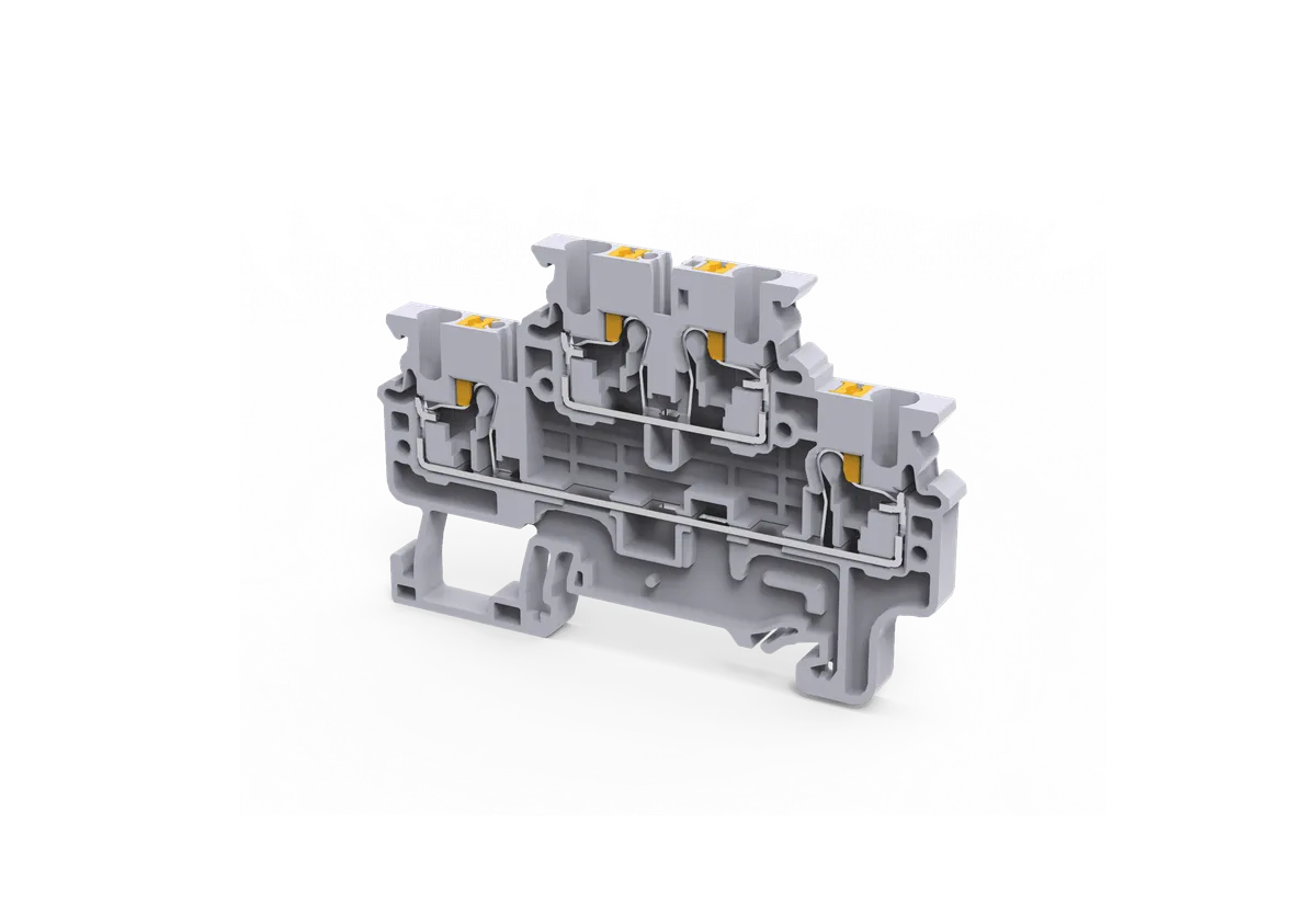 2 Level Push In Spring Clamp Terminal Block, 2.5mm² – CPDL2.5