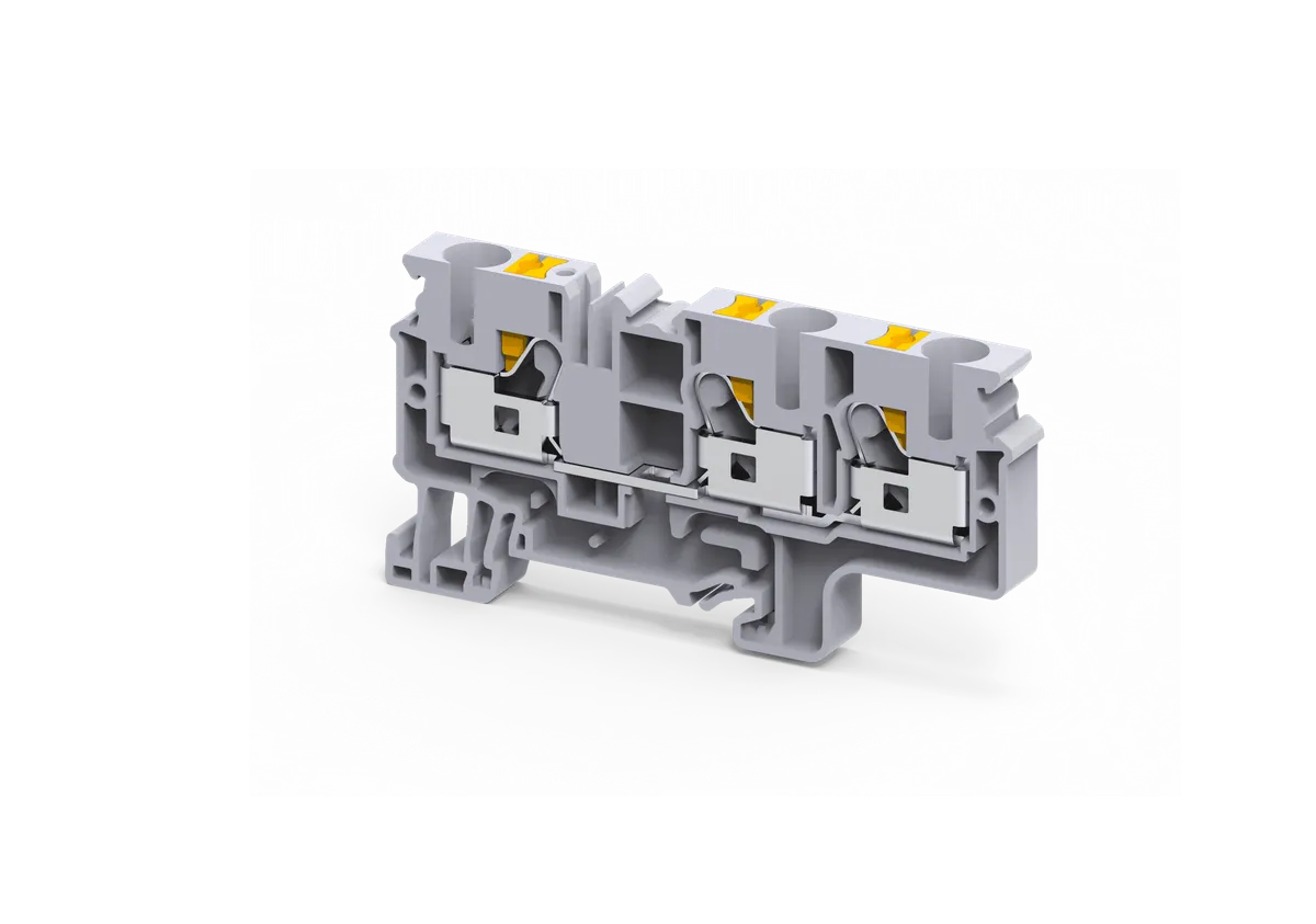 Feed Through 3 Wire Push In Terminal Block, 10mm² – CP6/10/3