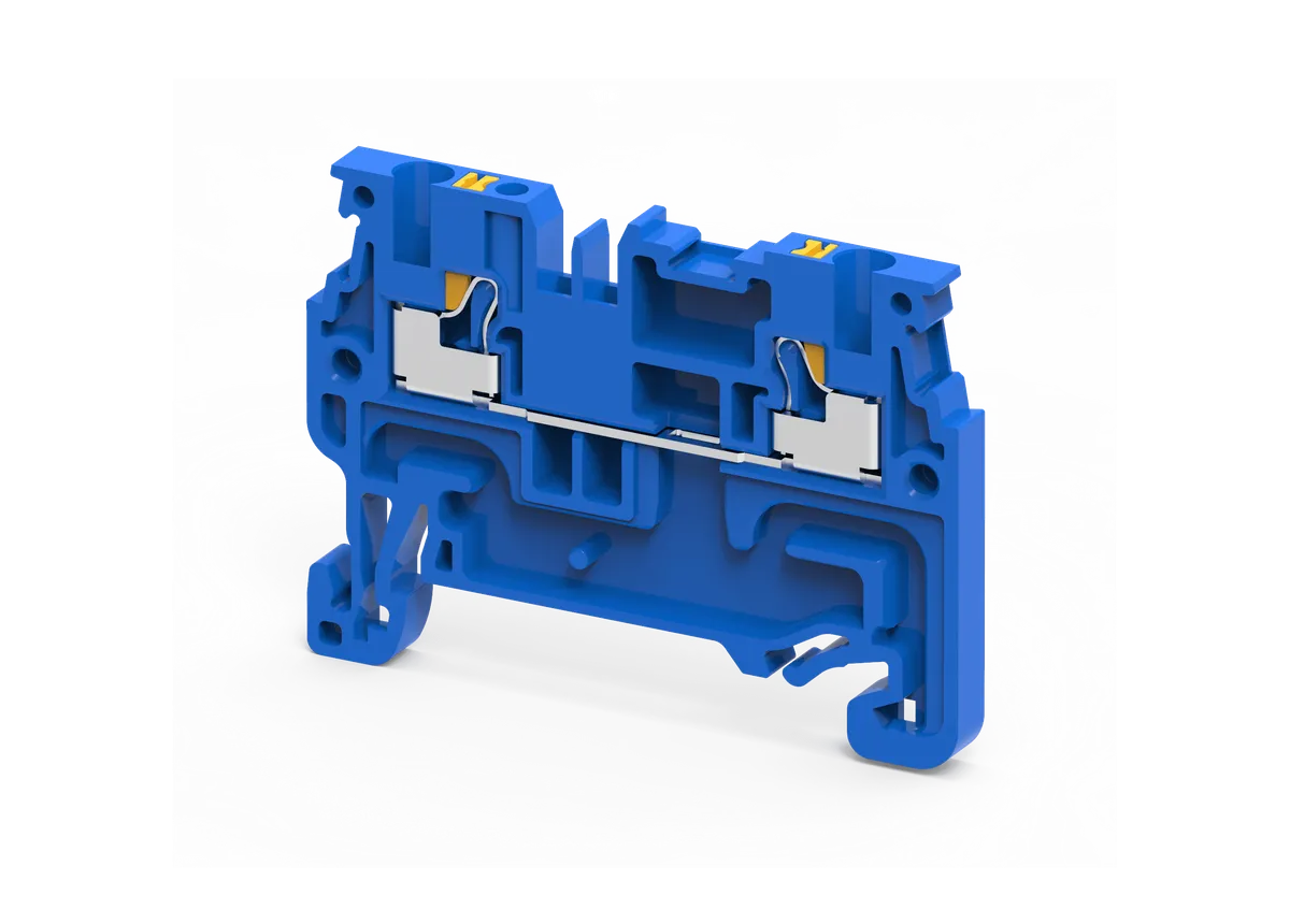 Feed Through 3 Wire Push In Terminal Block, 1.5mm², Blue – CP1.5/3BU