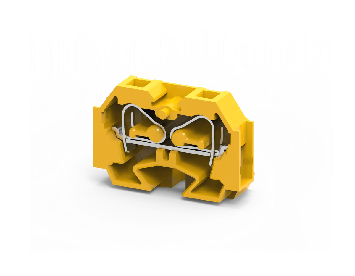 Panel Mount Side Entry Spring Clamp Terminal Block, 4mm², Yellow – CM4SY