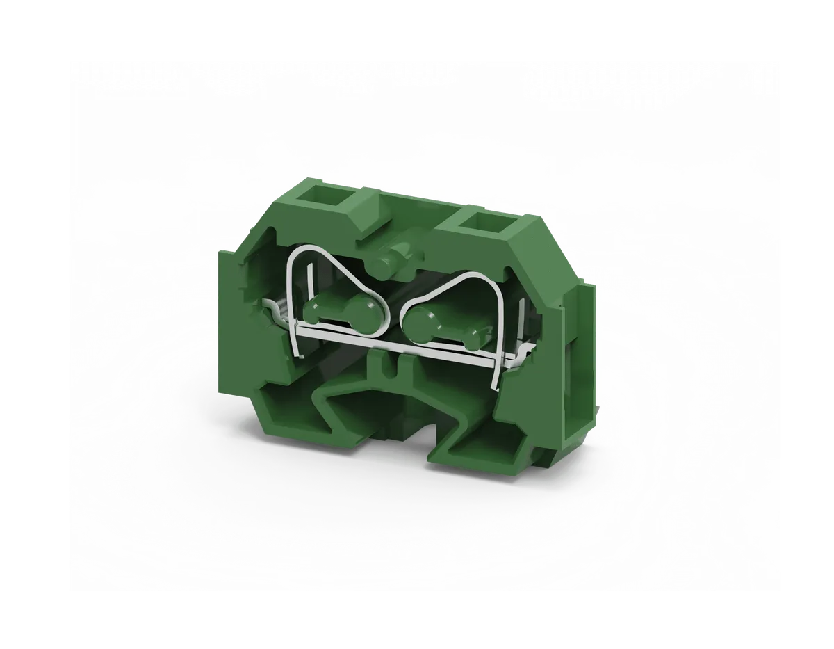 Panel Mount Side Entry Spring Clamp Terminal Block, 4mm², Green – CM4SGN