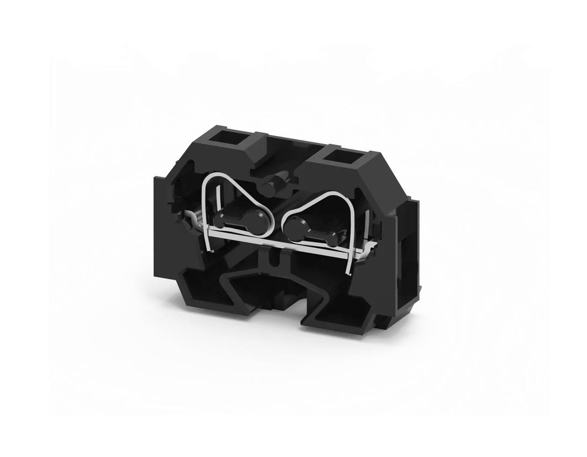 Panel Mount Side Entry Spring Clamp Terminal Block, 4mm², Black – CM4SBK