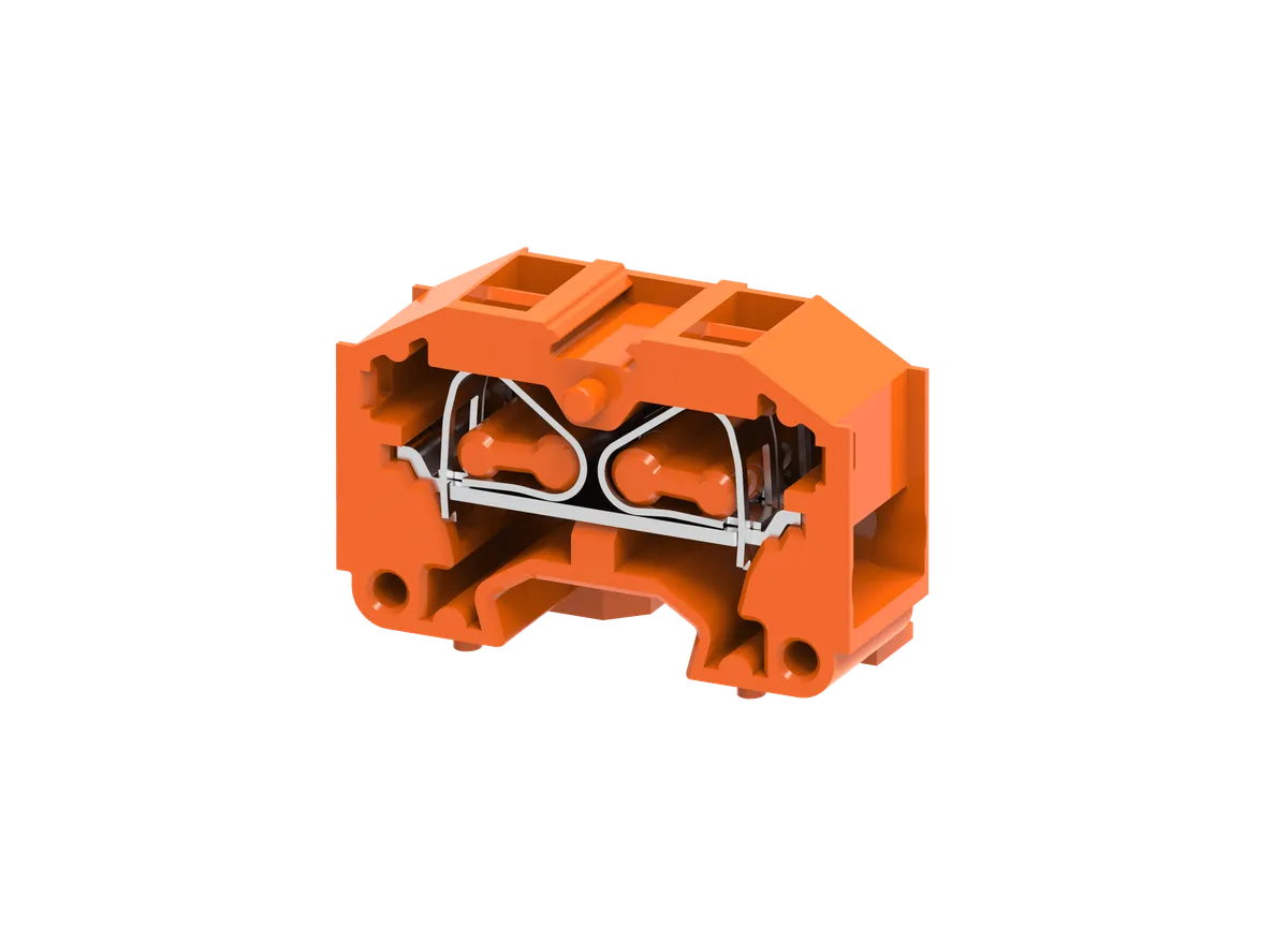 Panel Mount Spring Clamp Terminal Block, 2.5mm², Orange – CM2.5SO