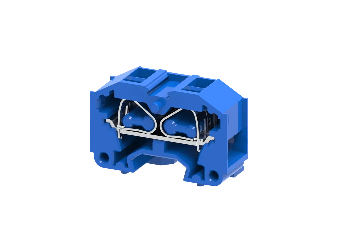 Panel Mount Spring Clamp Terminal Block, 2.5mm², Blue – CM2.5SBU