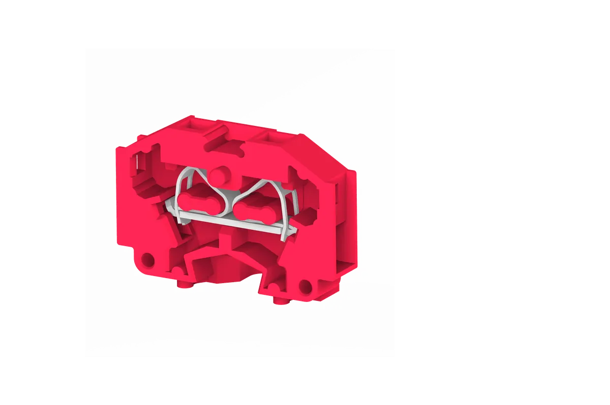 1.5mm² 2-Wire Panel Mount Spring Clamp Terminal Block, Red – CM1.5SR
