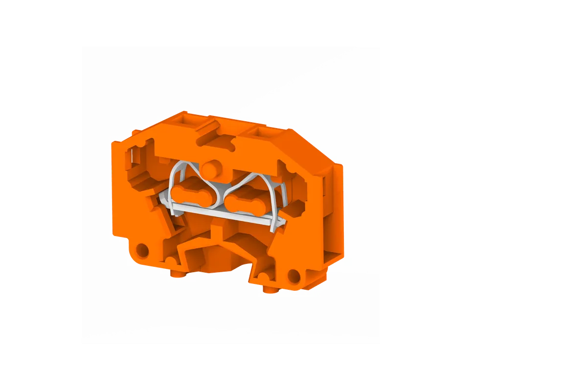1.5mm² 2-Wire Panel Mount Spring Clamp Terminal Block, Orange – CM1.5SO