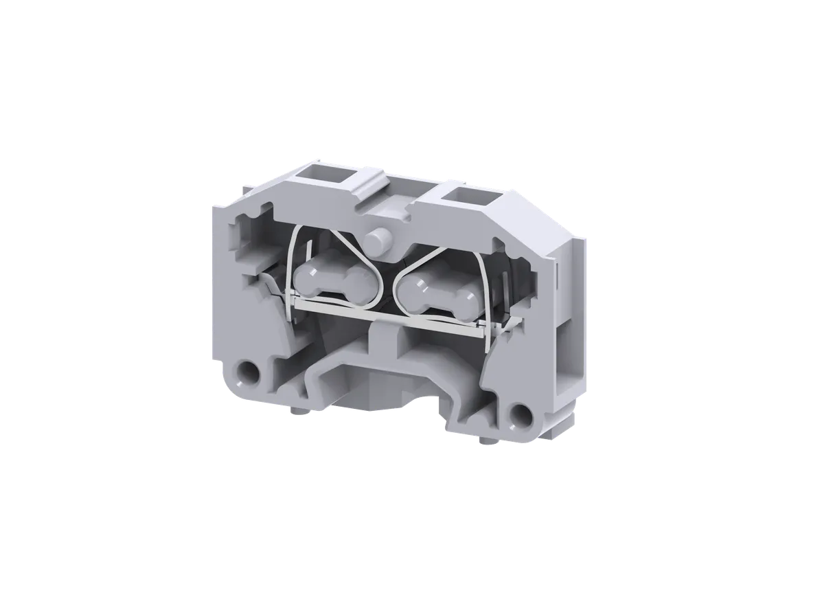 1.5mm² 4-Wire Panel Mount Spring Clamp Terminal Block, Orange – CM1.5S2O