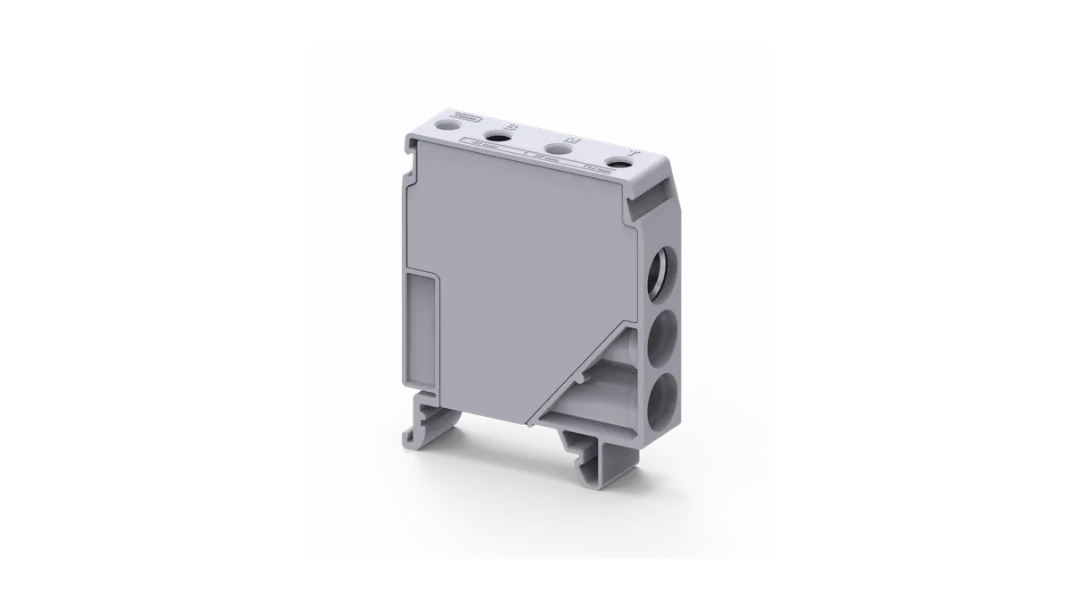 35mm² 4-Wire Feed Through Screw Clamp Terminal Block – CLP35/3A