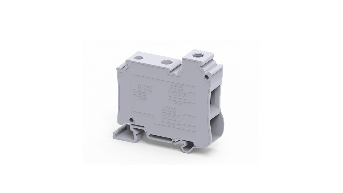35mm² 3-Wire Feed Through Screw Clamp Terminal Block – CLP35/2
