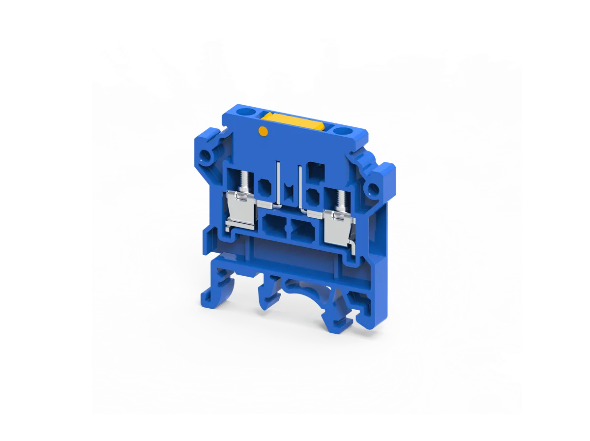 Knife Disconnect Test Socket Screw Clamp Terminal Block, Blue, 4mm² – CKT4UBU