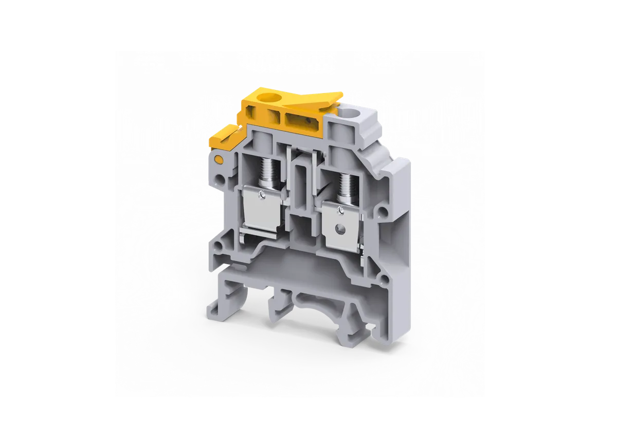 Knife Disconnect Slotted Screw Clamp Terminal Block, Blue, 4mm² – CKT4U/SBU