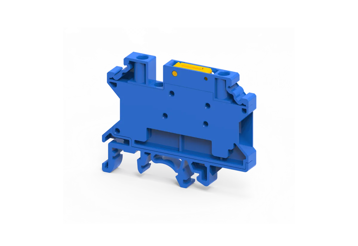 Knife Disconnect Spring Clamp Terminal Block, Blue, 4mm² – CKT4SPBU
