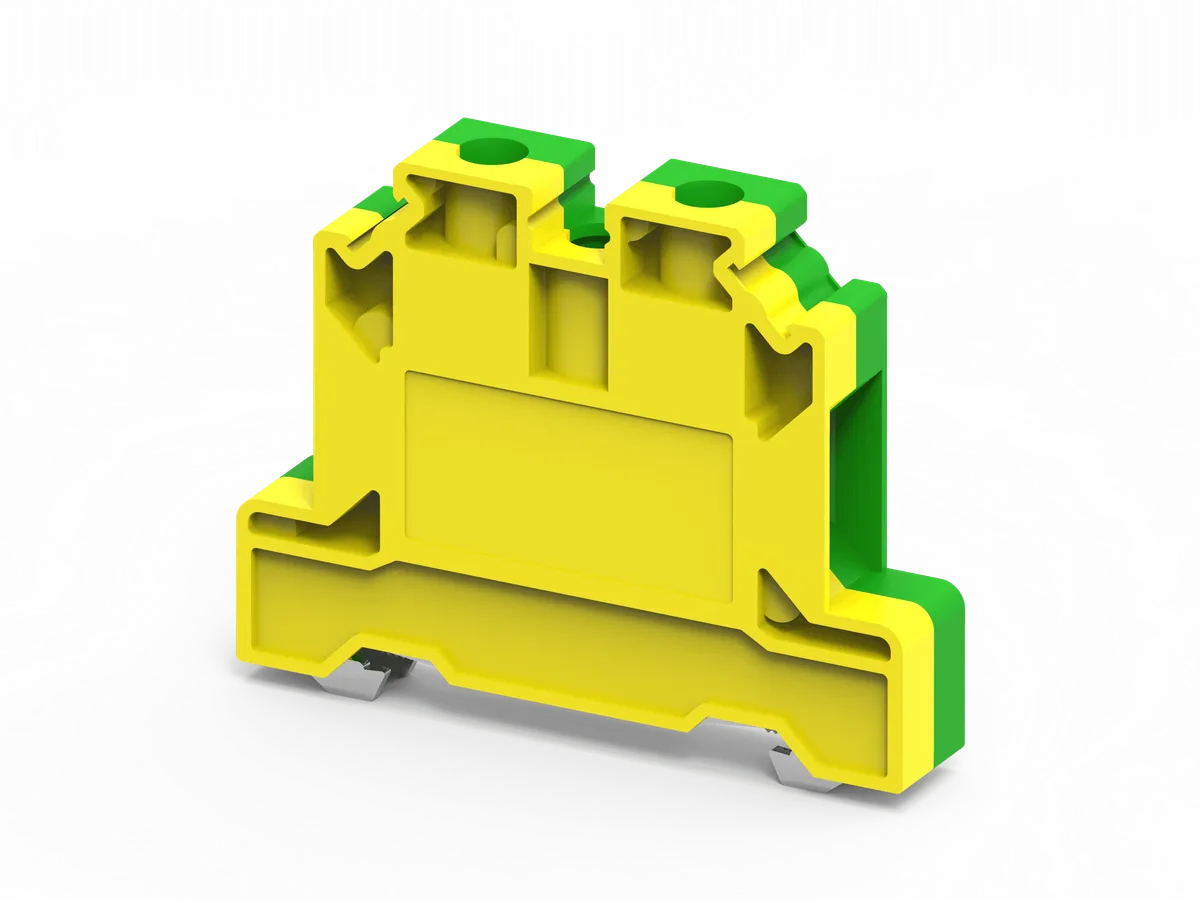 Ground Terminal Block, 10mm² Screw Clamp for DIN Rail – CGT10N