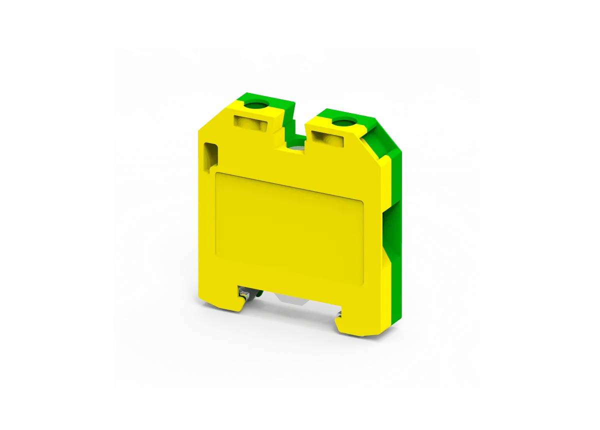 4mm² Screw Clamp Ground Terminal Block for DIN 15 Rail – CGMT4