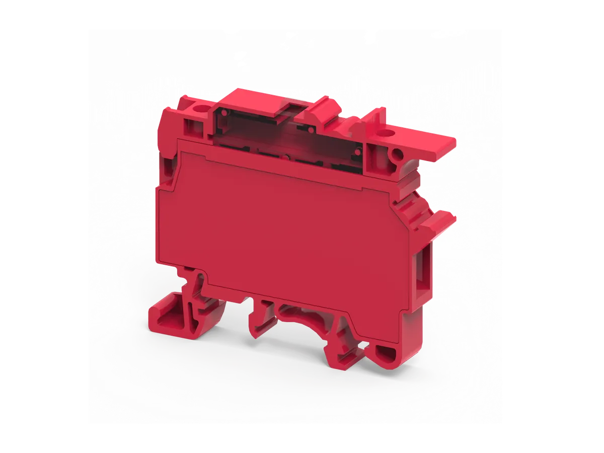 4mm² Ø5x20mm Fuse Screw Clamp Terminal Block, Red – CF4UR