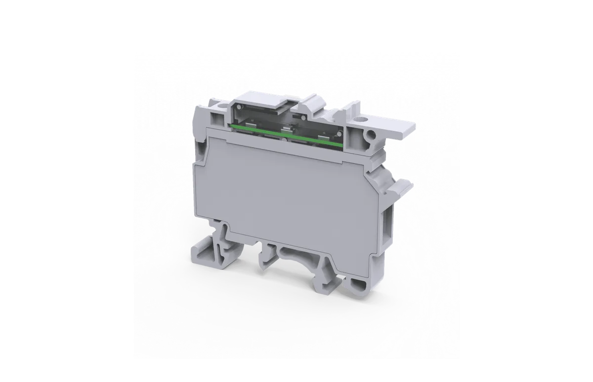 4mm² Reverse Protection LED Fuse Terminal Block, 110–240V – CF4UL110240VRP