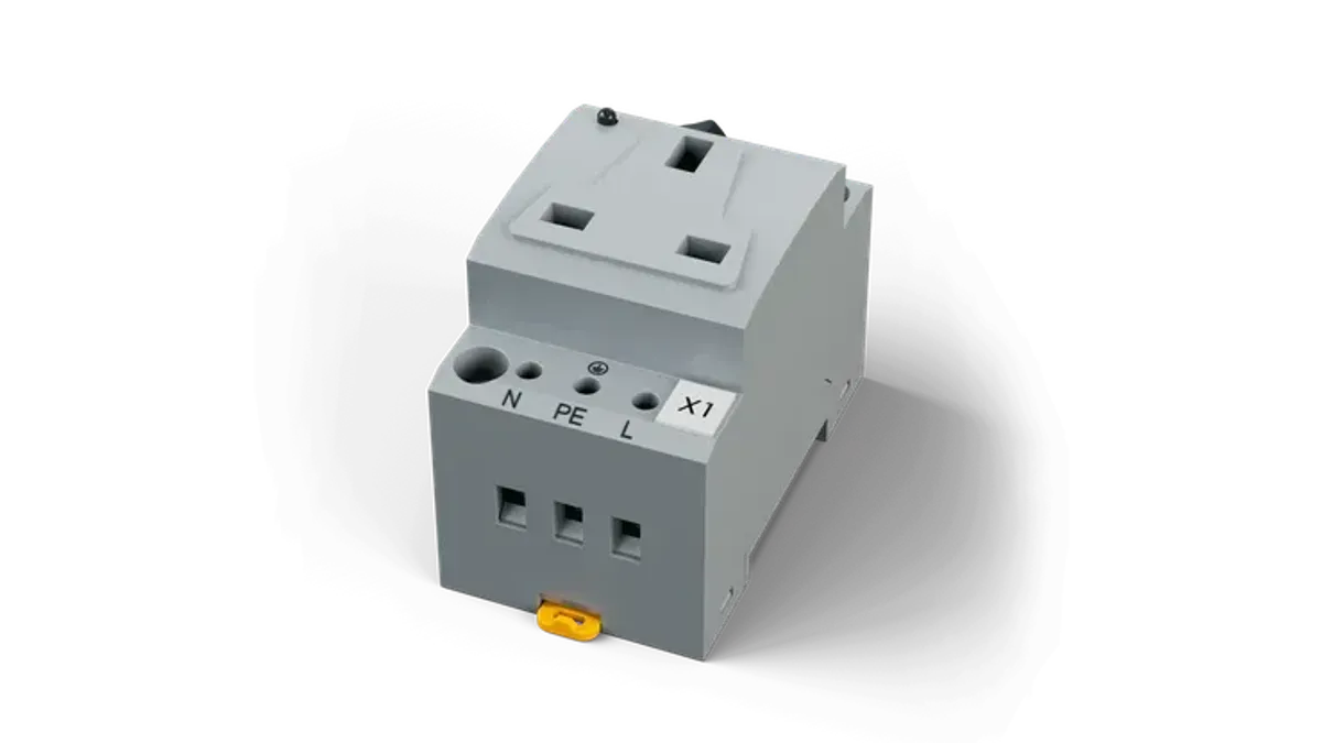 UK DIN Rail Mounting Socket with Switch – CDSUK