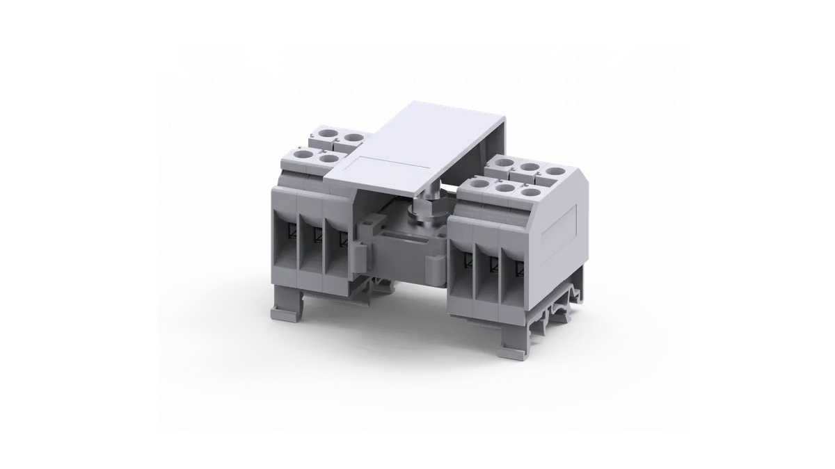 Yellow 1×25mm² Input, 8×6mm² Output Distribution Block – CDB6/2Y