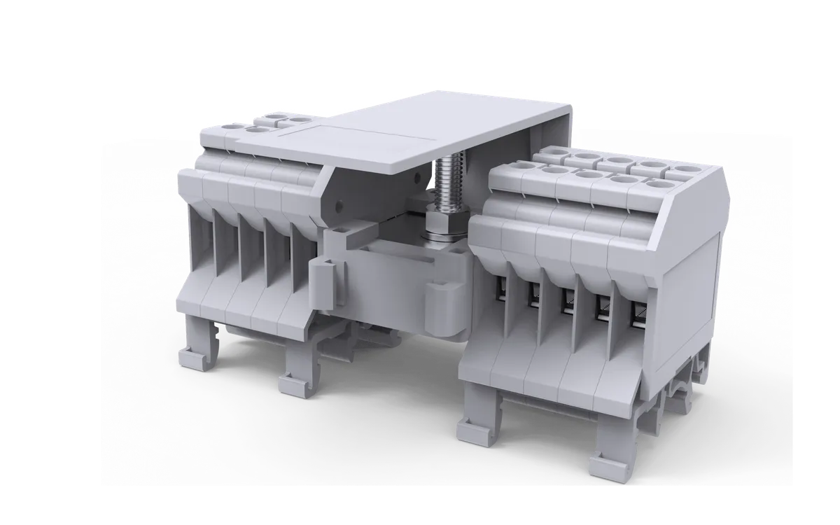 Yellow 1×16mm² Input, 20×4mm² Output Distribution Block – CDB4/5Y