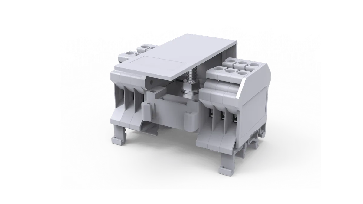 Red 1×16mm² Input, 12×4mm² Output Distribution Block – CDB4/3R