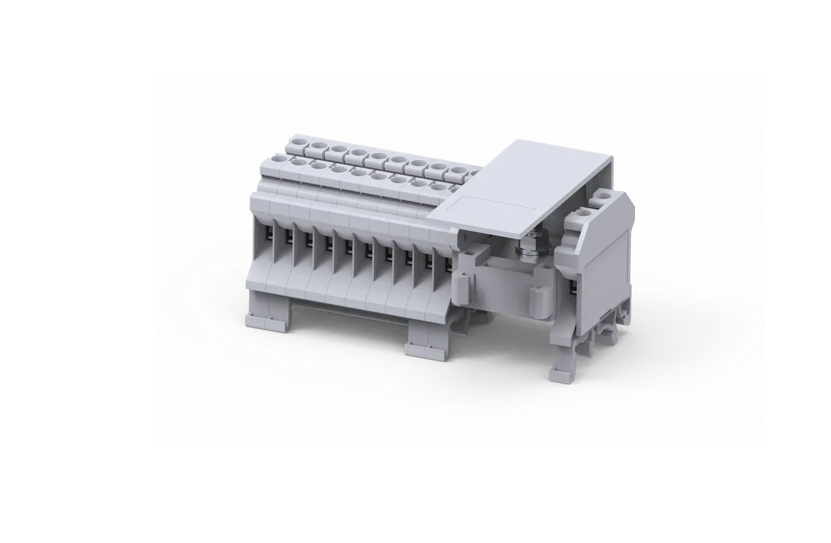  Red 1×16mm² Input, 4×4mm² Output Distribution Block – CDB4/1R