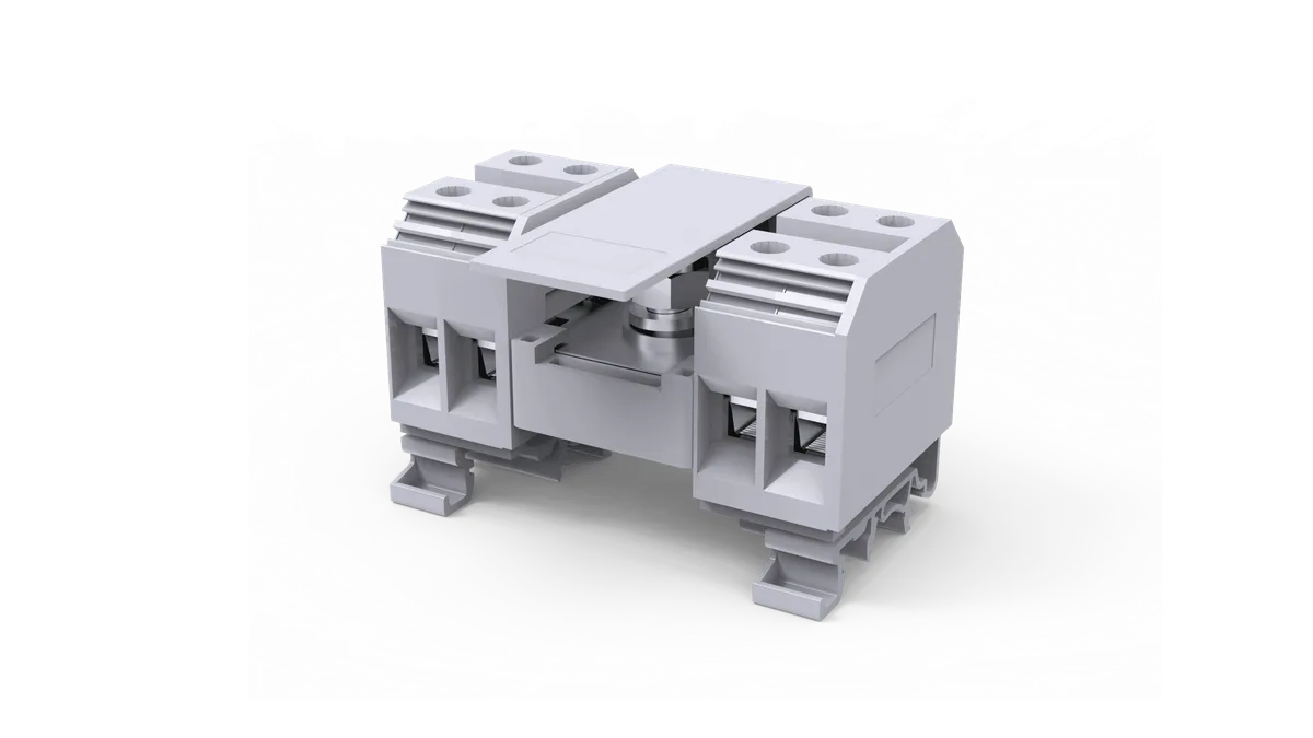 CDB25/4 Red 1×50mm² Input, 16×25mm² Output Distribution Block – CDB25/4R