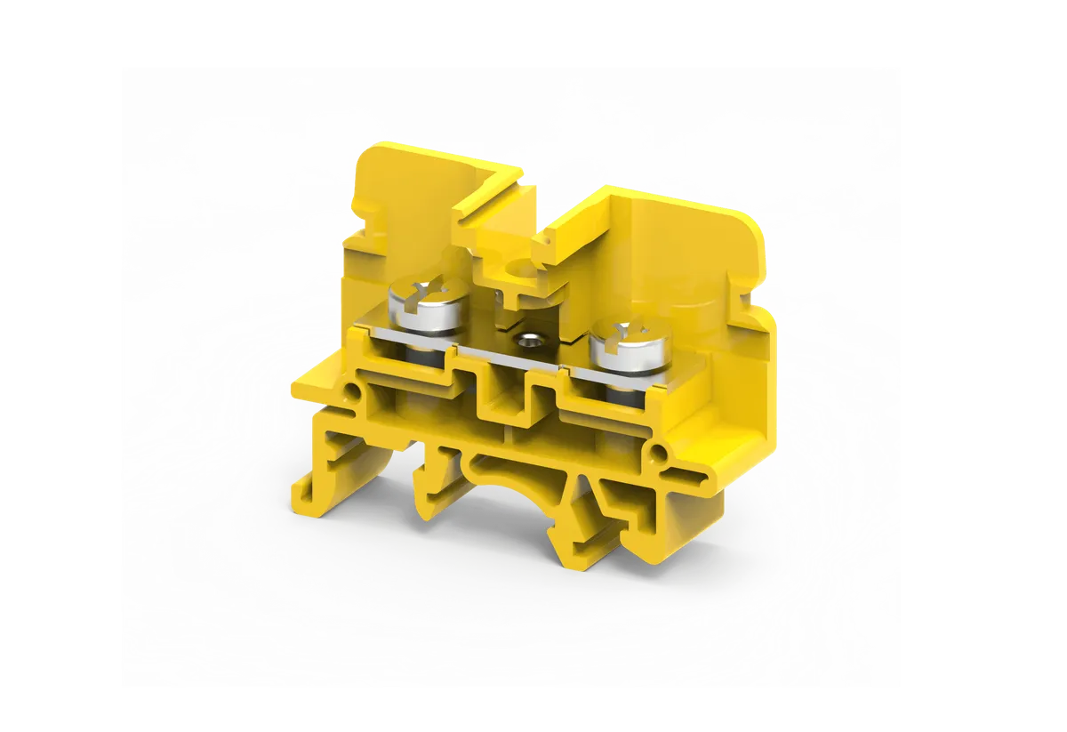 16mm² M4 Screw Barrier Type Terminal Block Yellow – CBS5UY