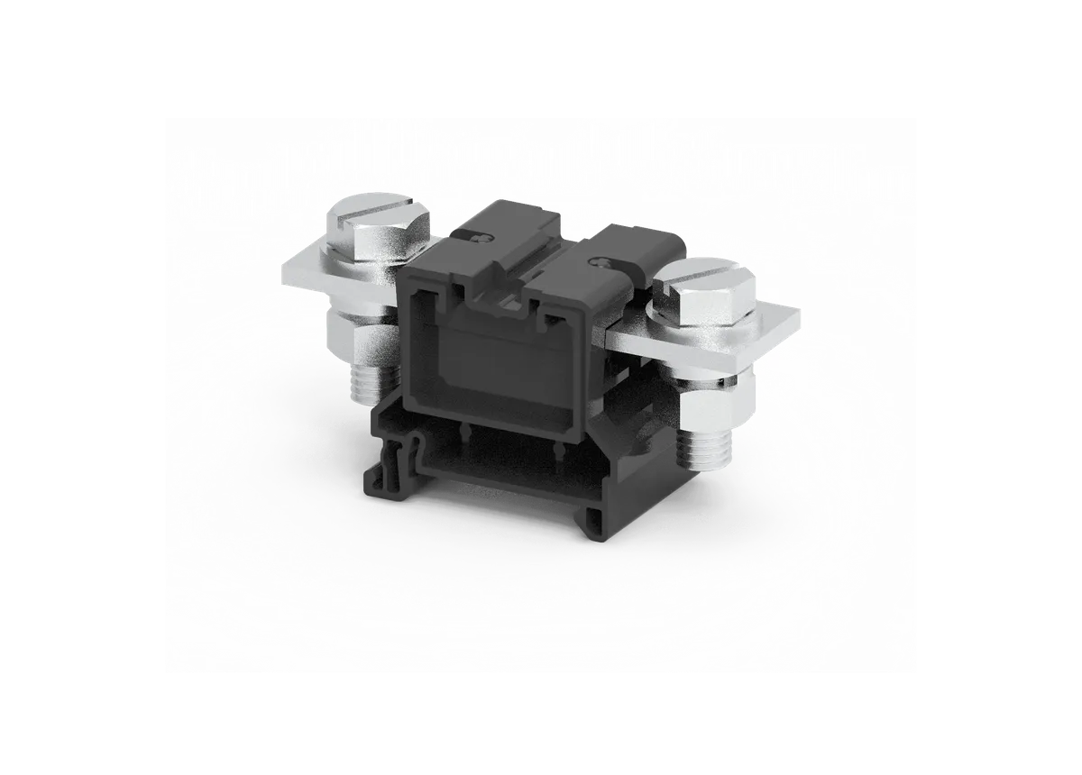 70mm² Stud Type Eco Power Bolt & Nut Terminal Block Black – CBB70EBK