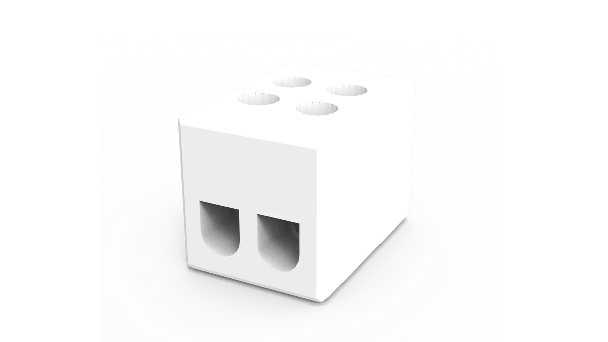 2.5mm² 2-Pole Floating Type Ceramic Terminal Block – CB4/2