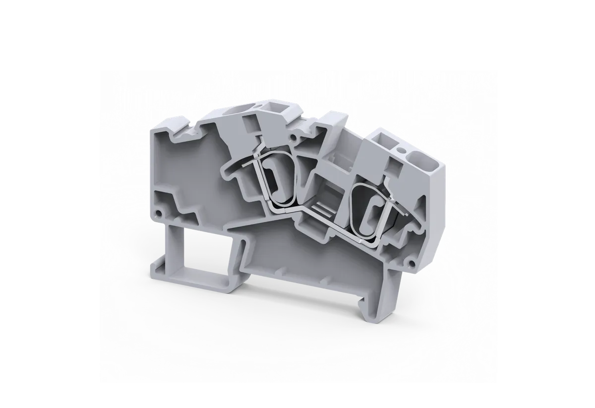 6mm² Angular Feed Through Spring Clamp Terminal Block – AS6