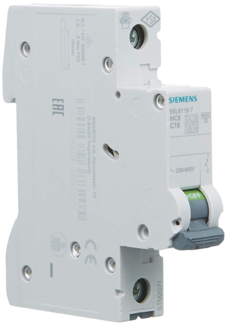 MCB 6A, 1P, 240/415V AC – 5SL6106-7RC