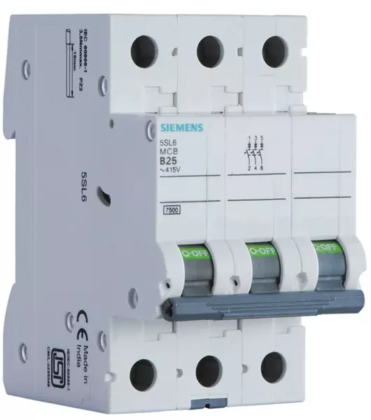 MCB 10A, 3P, 415V AC – 5SL6310-6RC