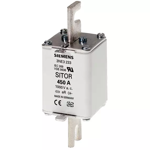 SITOR fuse link with slotted blade contacts NH1 450A aR - 3NE3233