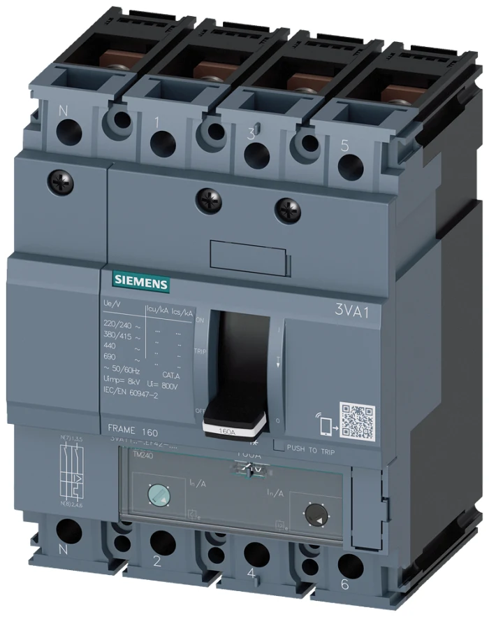 SENTRON 3VA MCCB, Thermal Magnetic Trip Unit - 3VA1163-5EE32-0AA0