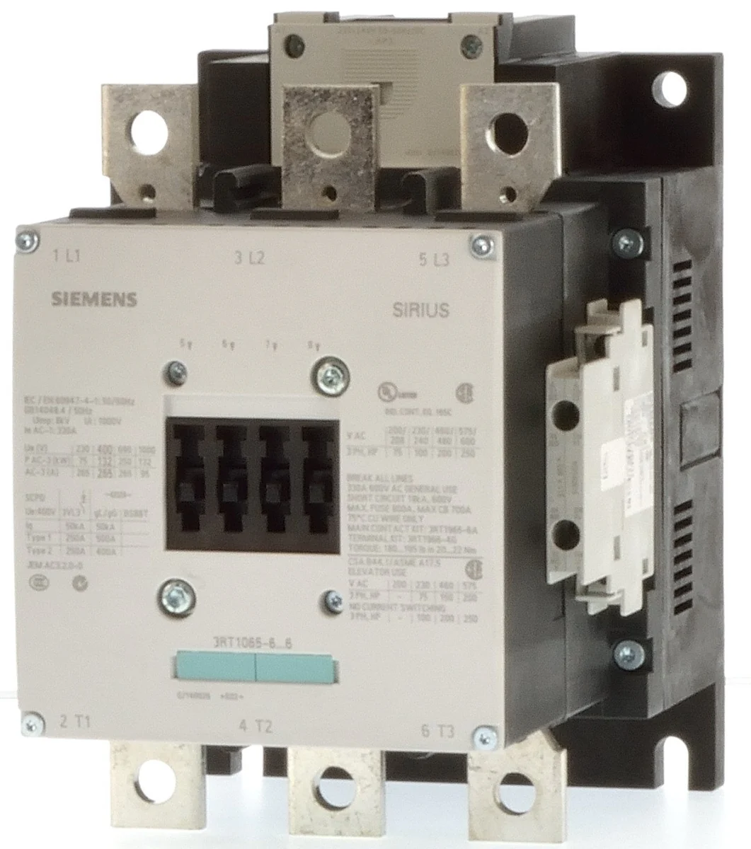 Contactor AC-3 132 kW 400V S10 2NO+2NC - 3RT1065-6AF36-8K