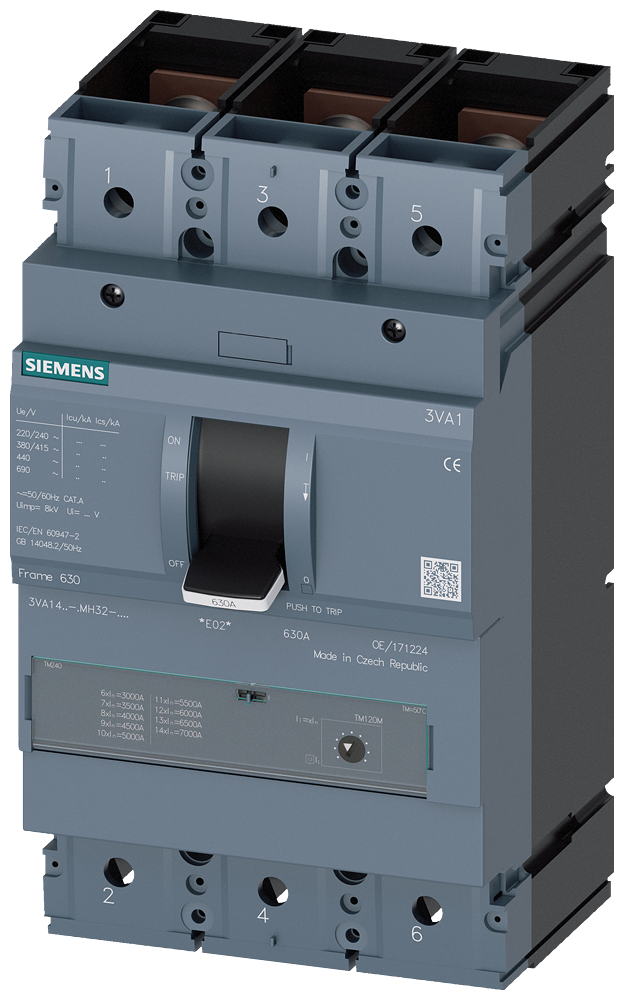 SENTRON 3VA MCCB, Thermal Magnetic Trip Unit - 3VA1450-4EE32-0AA0