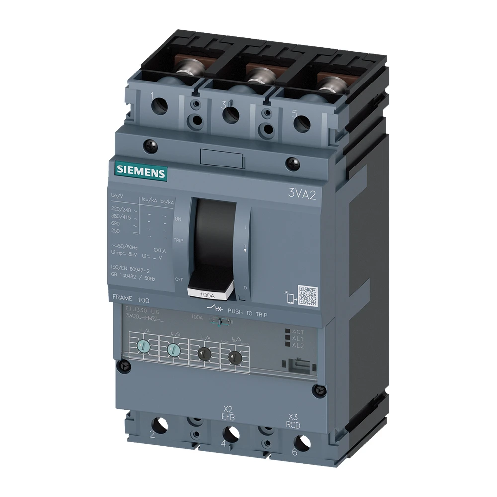 SENTRON 3VA MCCB, Microprocessor Trip Unit - 3VA2063-6HM32-0AA0