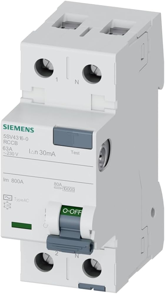 Betagard Residual Current Circuit Breakers, Type AC, applicable in networks for AC residual currents – 5SV4316-0RC