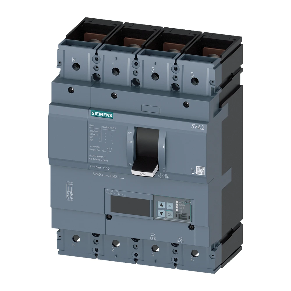 SENTRON 3VA MCCB, Microprocessor Trip Unit - 3VA2463-5JQ42-0AA0