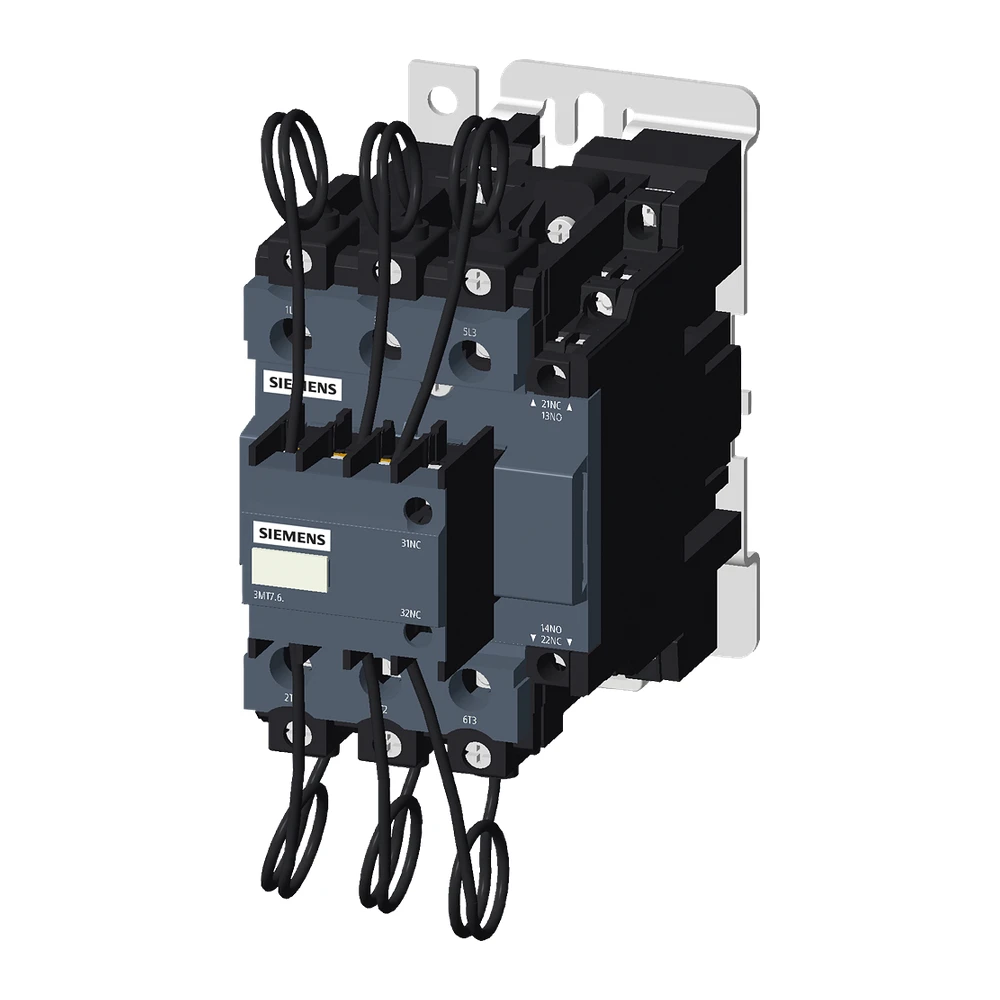 3MT7 Capacitor Duty Contactors, Capacitor kvar 415V AC, 3Ph, 50Hz - 20kvar - 3MT70020JA116AP2
